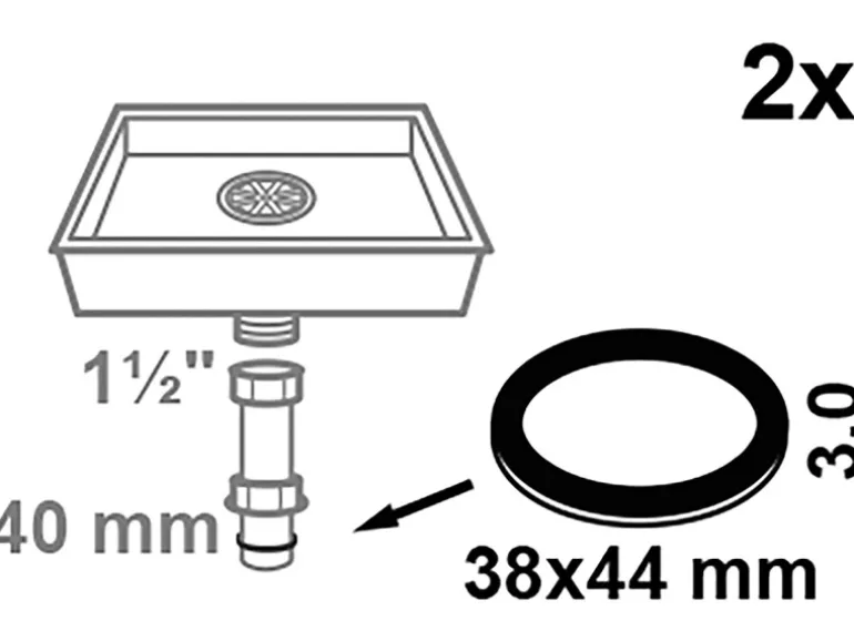 Kirchhoff Quetschring Silikon für Tauchrohr Ø 40 mm Schwarz 2 Stück