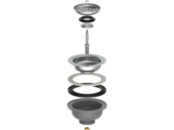 Kirchhoff Siebkörbchen Spüle Eco Save Edelstahl Grau