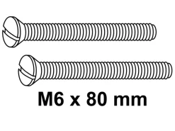 Kirchhoff Simplex-Schraube Metall M6 x 80 mm 2er-Set