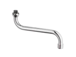 Kirchhoff S-Rohrauslauf mit Mischdüse O-Ring 20 mm (3/4") x 300 mm Chrom