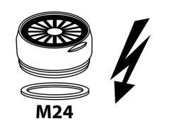Kirchhoff Strahlregler mit Gehäuse M24 x 33,3 mm (1"AG) Chrom