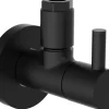 Kirchhoff Universal Eckventil für Kalt- und Warmwasserleitungen Schwarz Matt