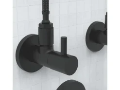 Kirchhoff Universal Eckventil für Kalt- und Warmwasserleitungen Schwarz Matt