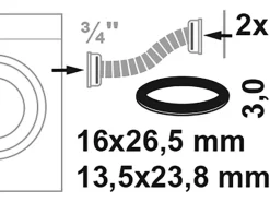 Kirchhoff Verschraubungsdichtung Gummi 2 Größen Schwarz 2 Stück
