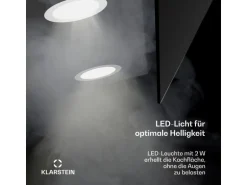 Klarstein Alina Dunstabzugshaube EEK A Touch LED-Beleuchtung Abluft/Umluft 600 m³/h Schwarz