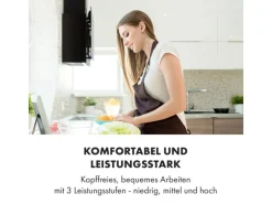 Klarstein Amelia Dunstabzugshaube 123W 60x47x23,5cm LED-Beleuchtung Touch Glas Schwarz