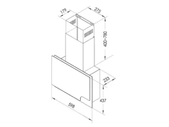 Klarstein Amelia Dunstabzugshaube 123W 60x47x23,5cm LED-Beleuchtung Touch Glas Schwarz