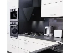 Klarstein Annabelle 60 Dunstabzugshaube Glas 595 m³/h Touch-Armatur Schwarz