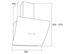 Klarstein Annabelle 60 Dunstabzugshaube Glas 595 m³/h Touch-Armatur Schwarz