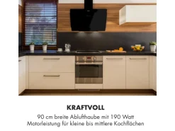 Klarstein Aurica 90 Dunstabzugshaube 90 cm Wandanbau 165 W Schwarz