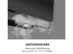 Klarstein Aurica 90 Dunstabzugshaube 90 cm Wandanbau 165 W Schwarz