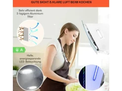 Klarstein Clara 60 Dunstabzugshaube Glas 509 m³/h Touch Ambiente-Licht Weiß