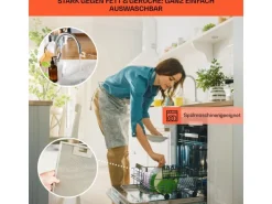 Klarstein Clara 60 Dunstabzugshaube Glas 509 m³/h Touch Ambiente-Licht Weiß