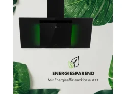 Klarstein Eleonora 90 Dunstabzugshaube 420 m³/h Touch-Panel Ambiente-Licht Schwarz