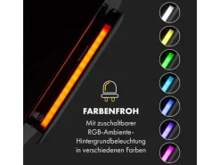 Klarstein Eleonora 90 Dunstabzugshaube 420 m³/h Touch-Panel Ambiente-Licht Schwarz