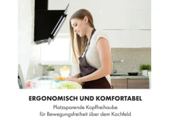 Klarstein Eleonora 90 Dunstabzugshaube 420 m³/h Touch-Panel Ambiente-Licht Schwarz