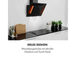 Klarstein Eleonora 60 Dunstabzugshaube 426 m³/h Touch-Panel Ambiente-Licht Schwarz