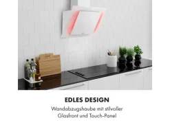 Klarstein Eleonora 60 Dunstabzugshaube 426 m³/h Touch-Panel Ambiente-Licht Weiß