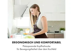 Klarstein Eleonora 60 Dunstabzugshaube 426 m³/h Touch-Panel Ambiente-Licht Weiß