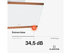 Klarstein FlashLine 60 Dunstabzugshaube A++ 524 m³/h 3 Stufen Touch Abluft/Umluft 100 W Weiß