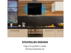 Klarstein Helena 60 Dunstabzugshaube 595 m³/h LED-Display Schwarz