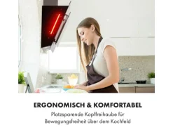 Klarstein Helena 60 Dunstabzugshaube 595 m³/h LED-Display Schwarz