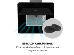 Klarstein Helena 60 Dunstabzugshaube 595 m³/h LED-Display Schwarz