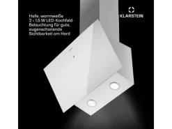 Klarstein Laurel 60 Dunstabzugshaube 60cm Abluft 247 m³/h LED Touch Weiß