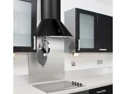 Klarstein Lumio Primo Retro-Dunstabzugshaube 60cm 490 m³/h LED-Leuchten Schwarz