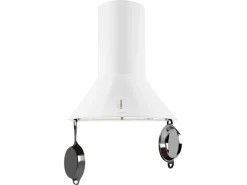 Klarstein Lumio Primo Retro-Dunstabzugshaube 60cm 490 m³/h LED-Leuchten Weiß