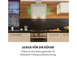 Klarstein Mirage 60 Dunstabzugshaube 550 m³/h Touch-Panel Ambient EEC A+ Weiß