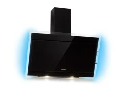 Klarstein Mirage 90 Dunstabzugshaube 550 m³/h Touch-Panel RGB-Ambiente-Licht A++ Schwarz