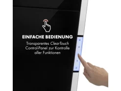 Klarstein Mirage 90 Dunstabzugshaube 550 m³/h Touch-Panel RGB-Ambiente-Licht A++ Schwarz