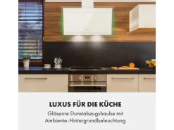 Klarstein Mirage 90 Dunstabzugshaube 550 m³/h Touch-Panel Ambient EEC A++ Weiß