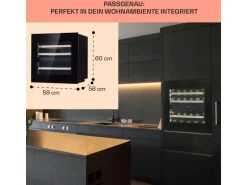 Klarstein Rhone 25 Duo Weinkühlschrank Kompression 2 Zonen 75 L 25 Flaschen