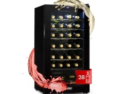 Klarstein Shiraz 28 Uno Weinkühlschrank 74 L 28 Flaschen Touch-Bedienfeld 5-18°C