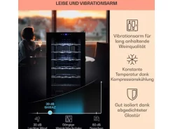 Klarstein Shiraz 28 Uno Weinkühlschrank 74 L 28 Flaschen Touch-Bedienfeld 5-18°C