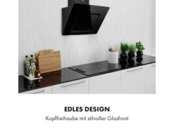 Klarstein Sofia 60 Dunstabzugshaube Kopffrei 300 m³/h Touch-Control Glasfront Schwarz