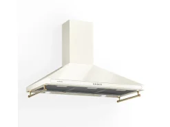 Klarstein Victoria 90 Dunstabzugshaube 90cm Retro-Design 644,5m³/h 2 LED-Lampen Creme