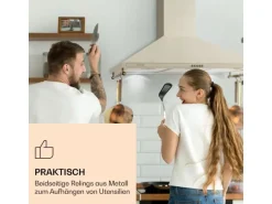 Klarstein Victoria 90 Dunstabzugshaube 90cm Retro-Design 644,5m³/h 2 LED-Lampen Creme