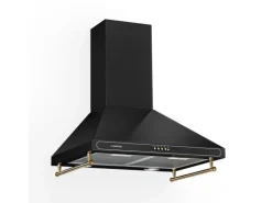 Klarstein Victoria Dunstabzugshaube 60cm Retro-Design 644,5m³/h 2 LED-Lampen Schwarz