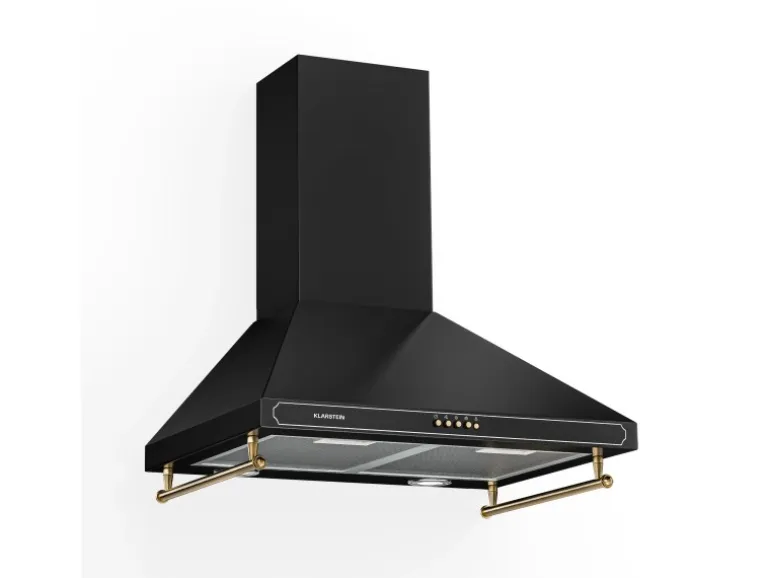 Klarstein Victoria Dunstabzugshaube 60cm Retro-Design 644,5m³/h 2 LED-Lampen Schwarz