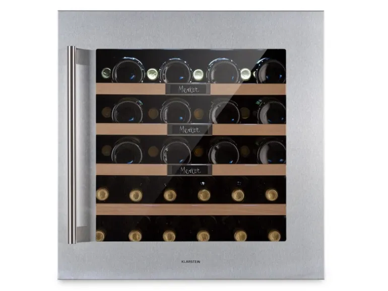 Klarstein Vinsider 36 Built-In Uno Einbau-Weinkühlschrank 36 Flaschen 92 L Edelstahl