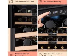 Klarstein Vinsider 36 Built-In Uno Einbau-Weinkühlschrank 36 Flaschen 92 L Edelstahl