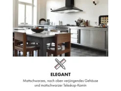 Klarstein Zugspitze 90 Dunstabzugshaube Wandanbau 65W 330m³/h LED Schwarz