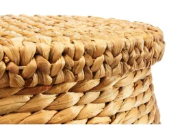 Kobolo Aufbewahrungskorb Wäschekorb aus Geflochtener Wasserhyazinthe