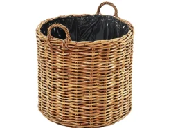 Kobolo Pflanzkorb Übertopf Pflanzkübel  Rattan Lacak Rund mit Folie