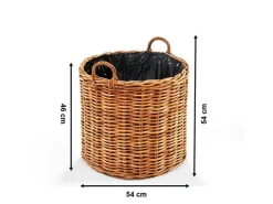 Kobolo Pflanzkorb Übertopf Pflanzkübel  Rattan Lacak Rund mit Folie