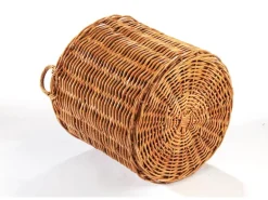 Kobolo Pflanzkorb Übertopf Pflanzkübel  Rattan Lacak Rund mit Folie