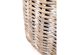 Kobolo Pflanzkorb Übertopf Pflanzkübel  Rattan Kubu Grey Rund mit Folie